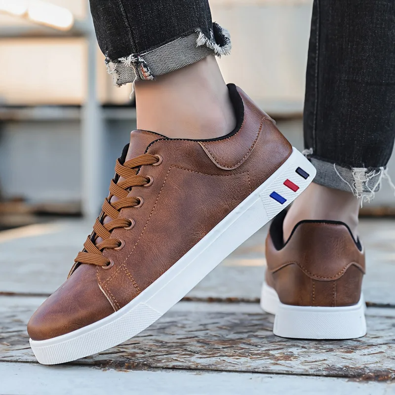 Vegan Leather Sneakers with Rubber Sole