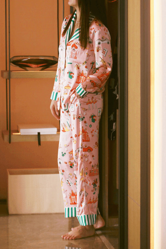 Coordinated Luxury Mahjong Queen Pajama Set