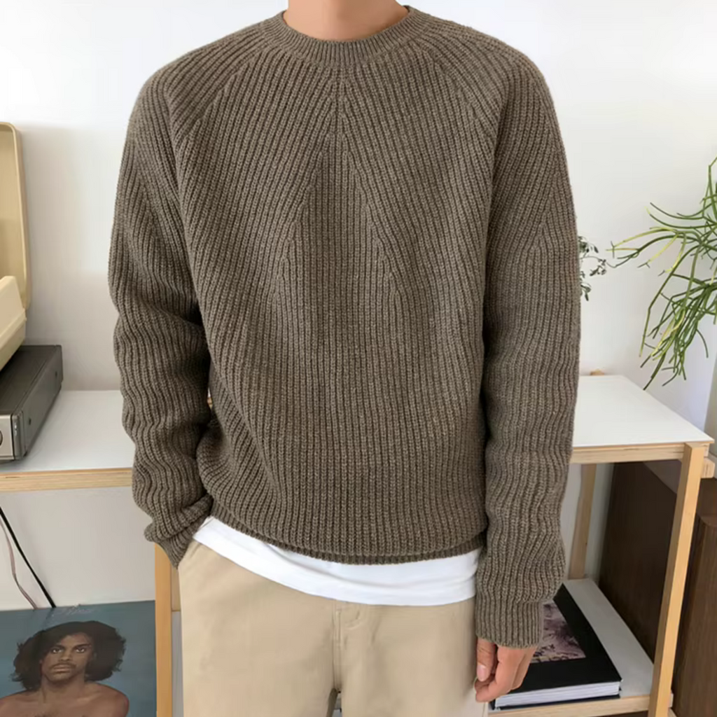 Breathable Wool Blend Sweater with Lightweight Feel