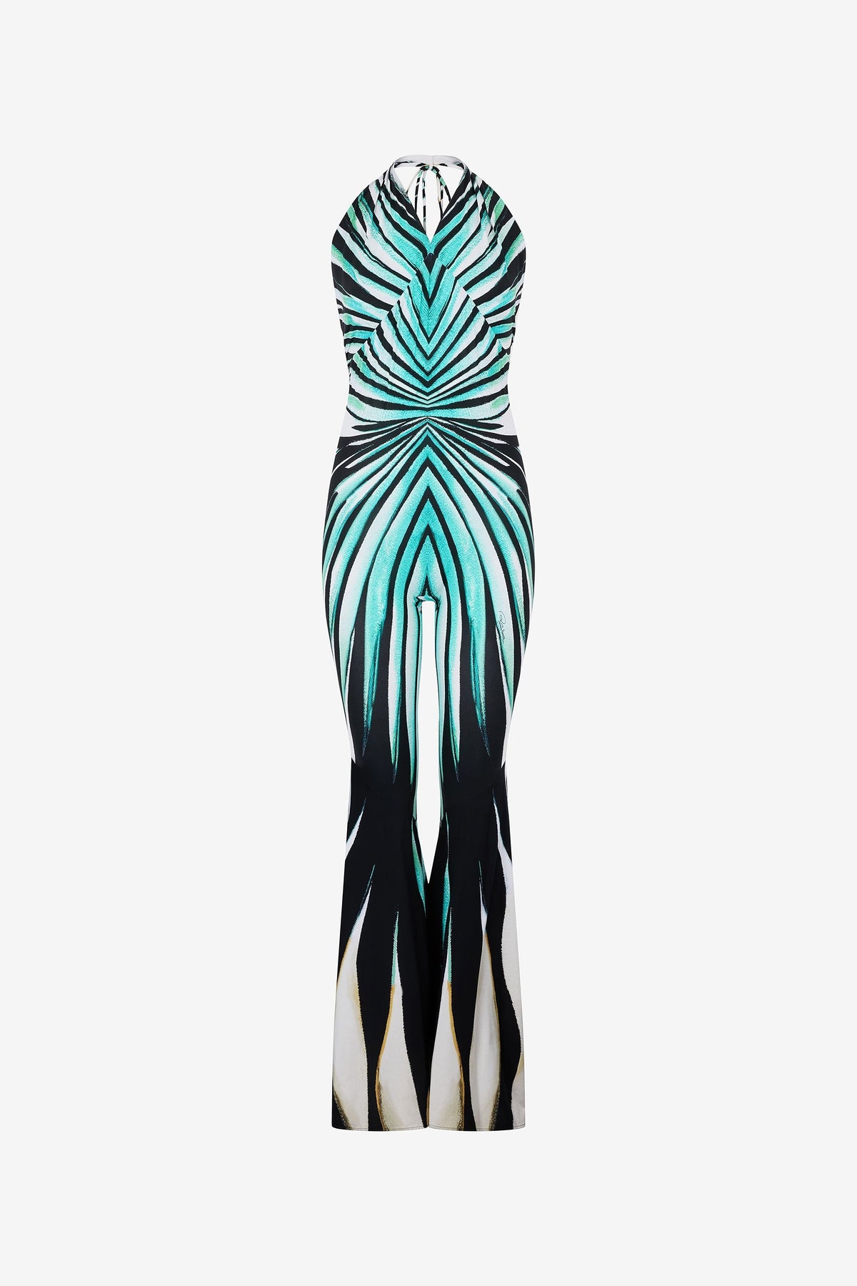 Modern Ray of Sea Print Jumpsuit