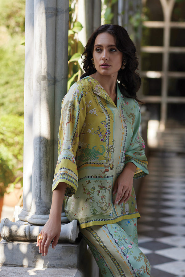 Flair Fusion Flowers Trousers Set