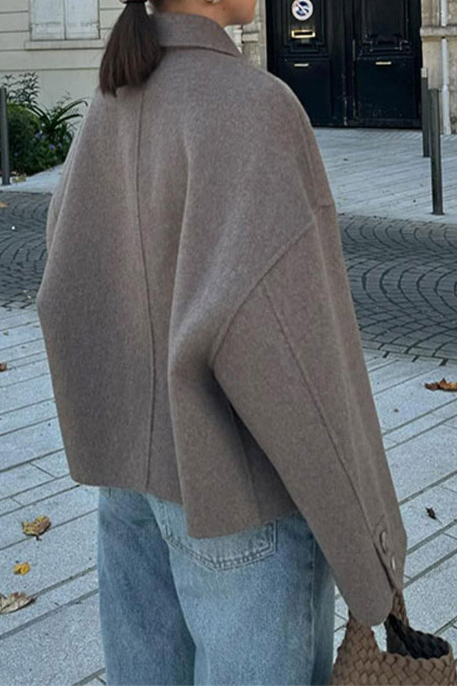 Lapel Solid Knit Cardigan