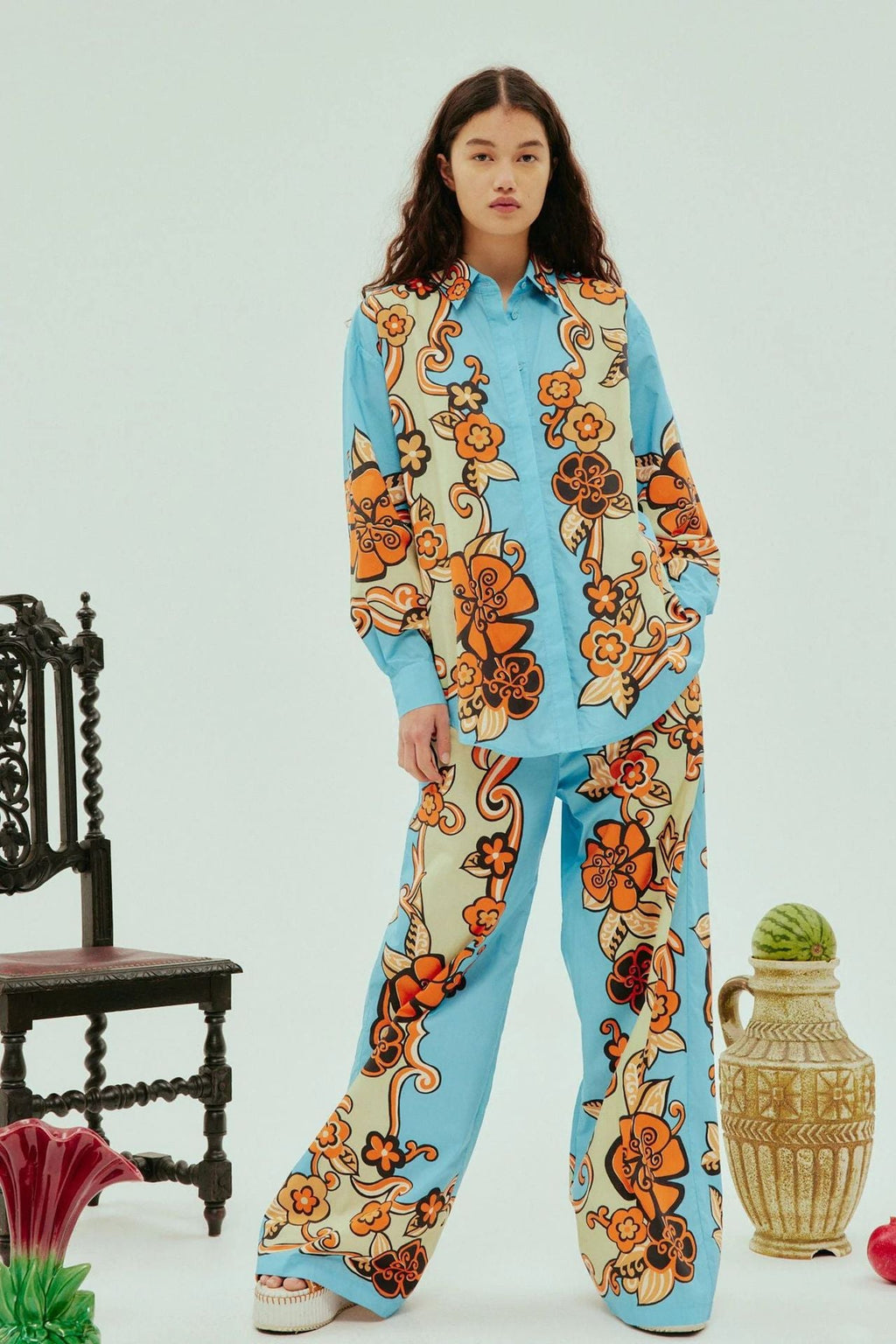Vibrant Flower Loose-Fit Relaxed Set