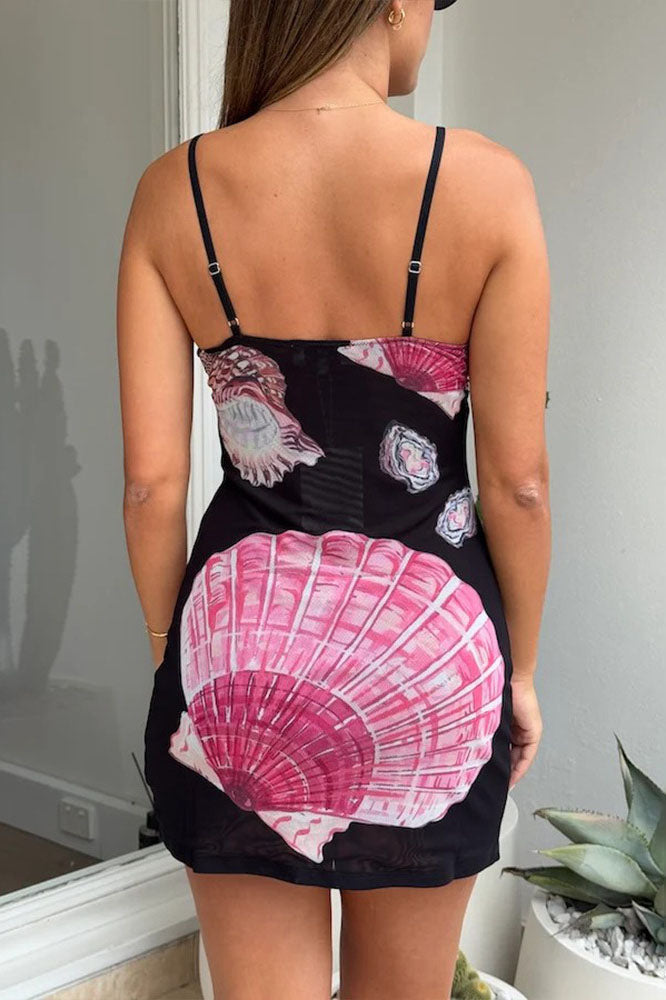 Euro Style Open-Back Hot Girl Mini-Length Dress