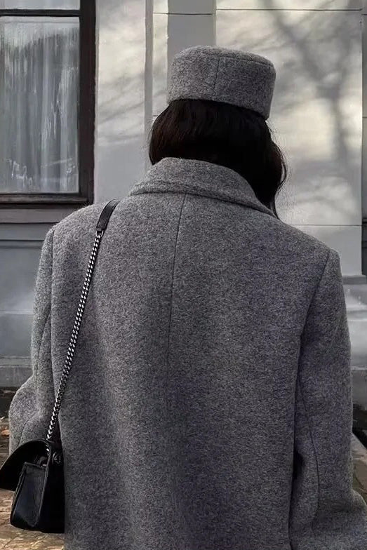 Modern Urban Oversize Tailored Wool Coat