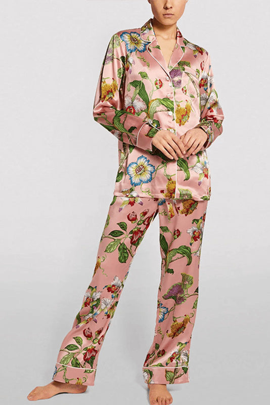 Coordinated Secret Garden Print Pajama Set