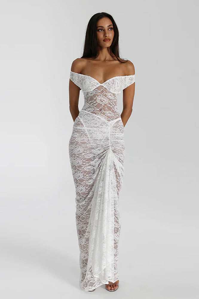 Lace Whisper - Open-Back Skirt Ensemble
