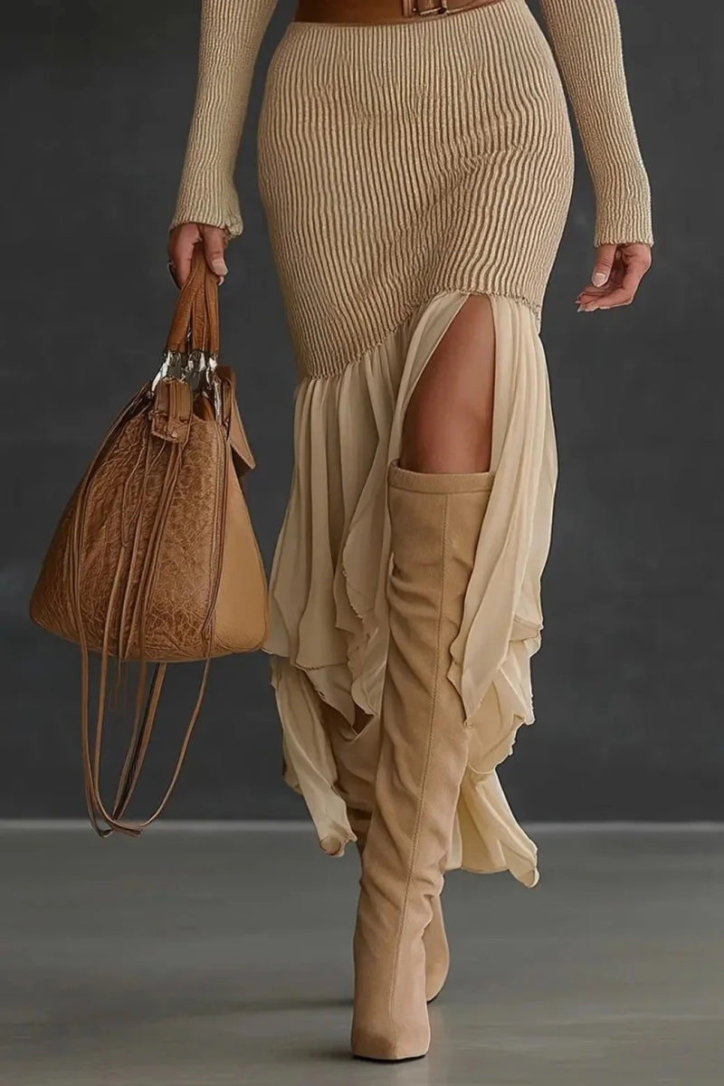 Refined Turtleneck Knit Dress