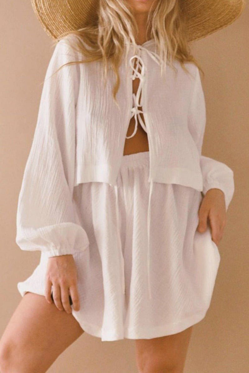 Modern Tie Cotton Linen Suit