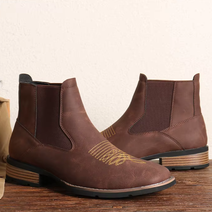 Chelsea Boots with Stacked Heel