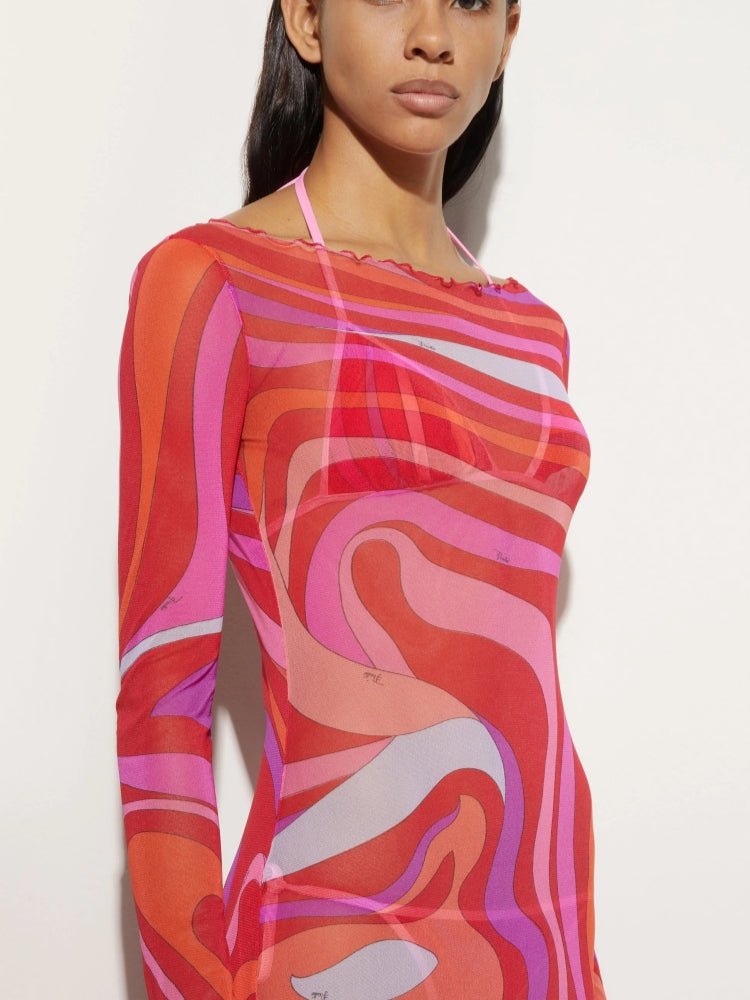 Marm Chiffon Maxi-Length Dress