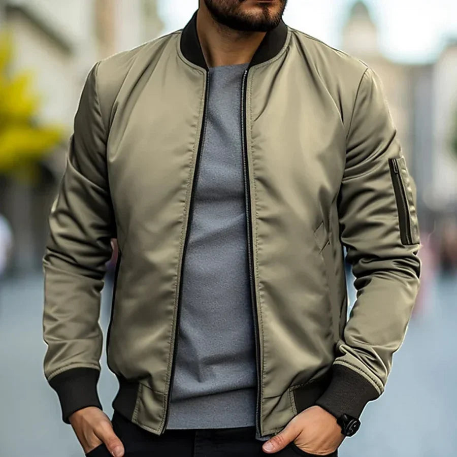 Breathable Polyester Bomber Jacket
