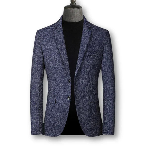 Classic Blazer with Textured Knit