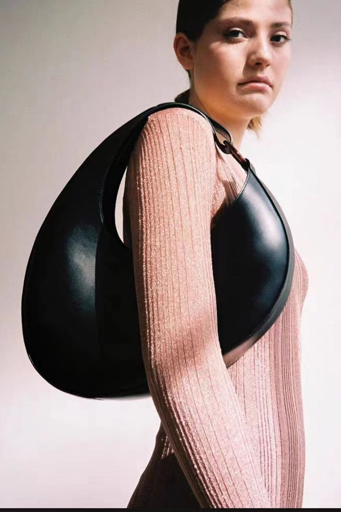 Modern Italian Niche Design Crescent Hobo Shoulder Bag