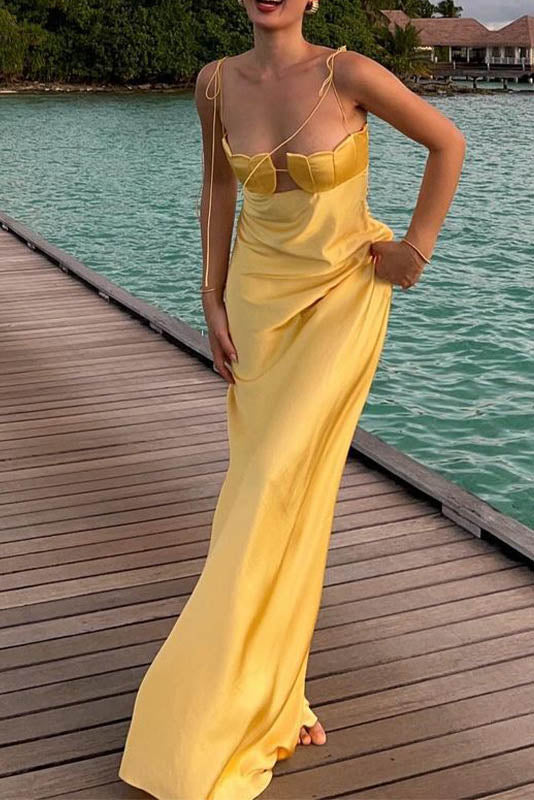 Luxury Cut-Out Fitted Maxi-Length Dress