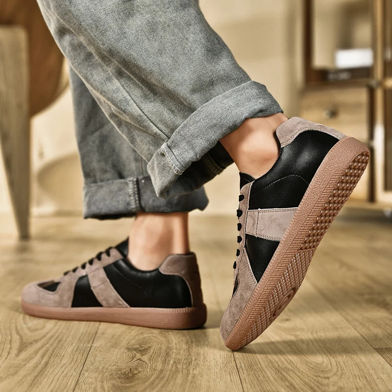 Suede Sneakers with Cushioned Insole