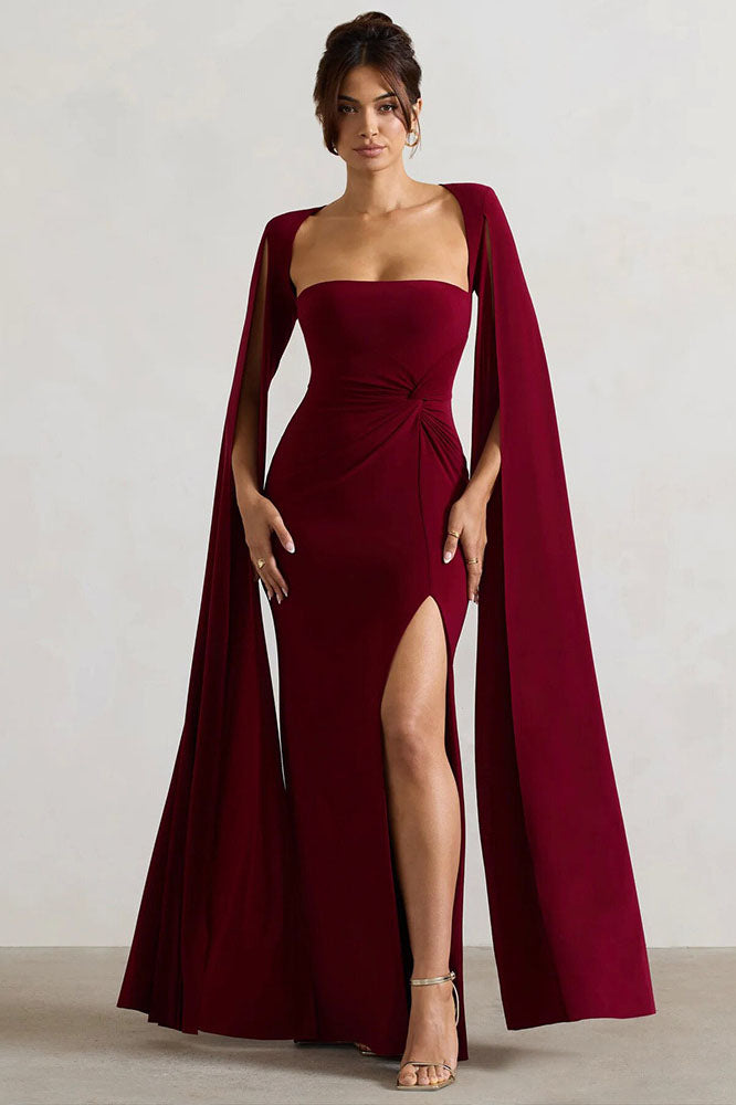 Modern Queen's Cape - Slit Dress