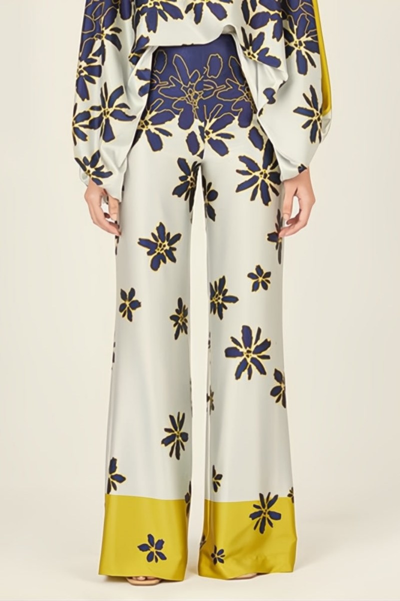 Coordinated Abstract Waves Two-Piece Set - Apricot