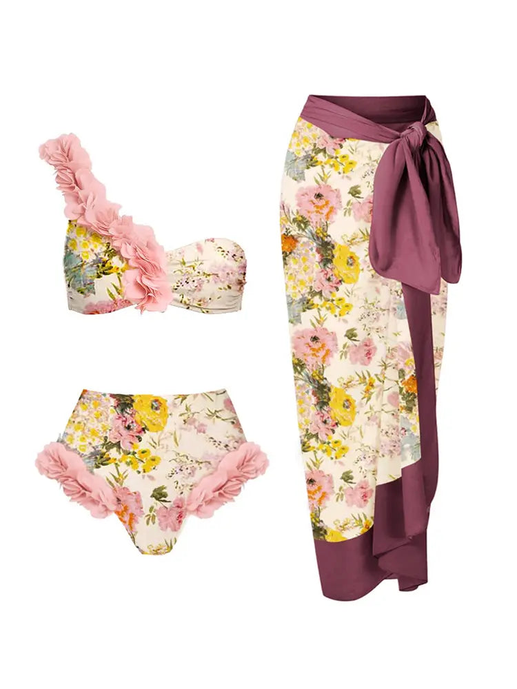 Handmade Applique Sexy Two-Piece Bikini
