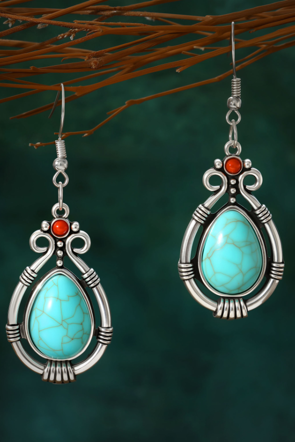 Women's Western Retro Turquoise Earrings