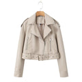 Washable Leather Jacket with Color Gradient