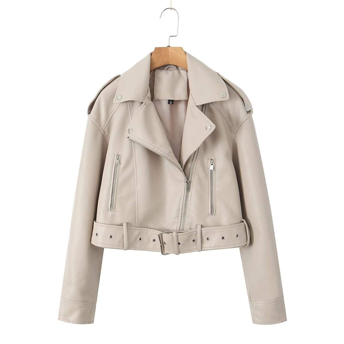 Washable Leather Jacket with Color Gradient
