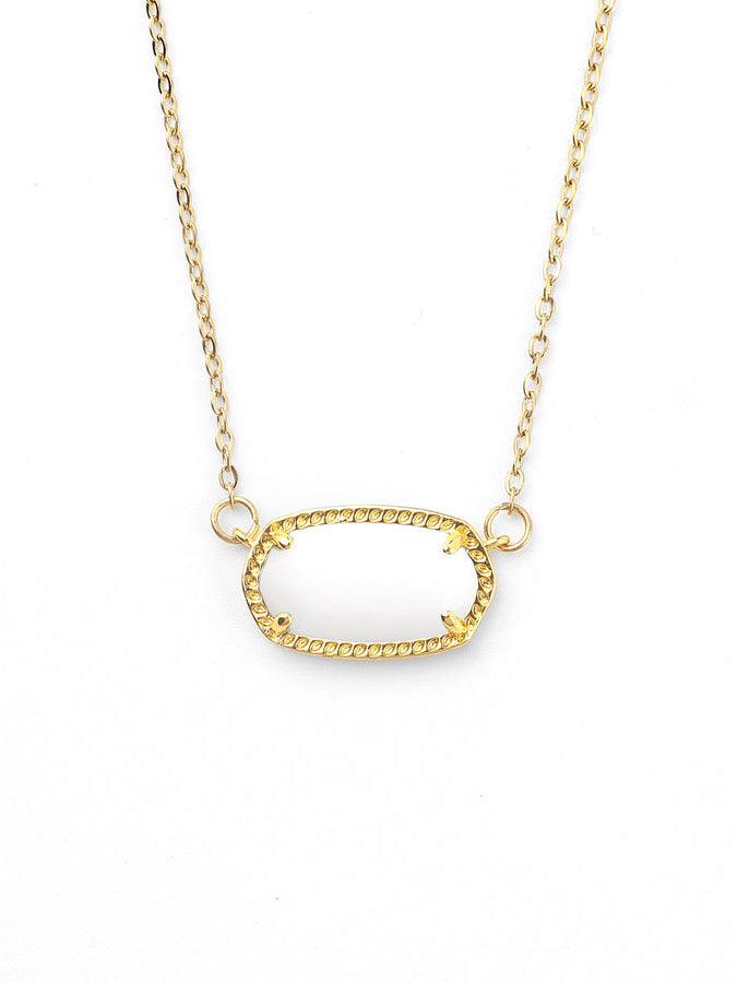 Statement Oval Birthstone Pendant Necklace
