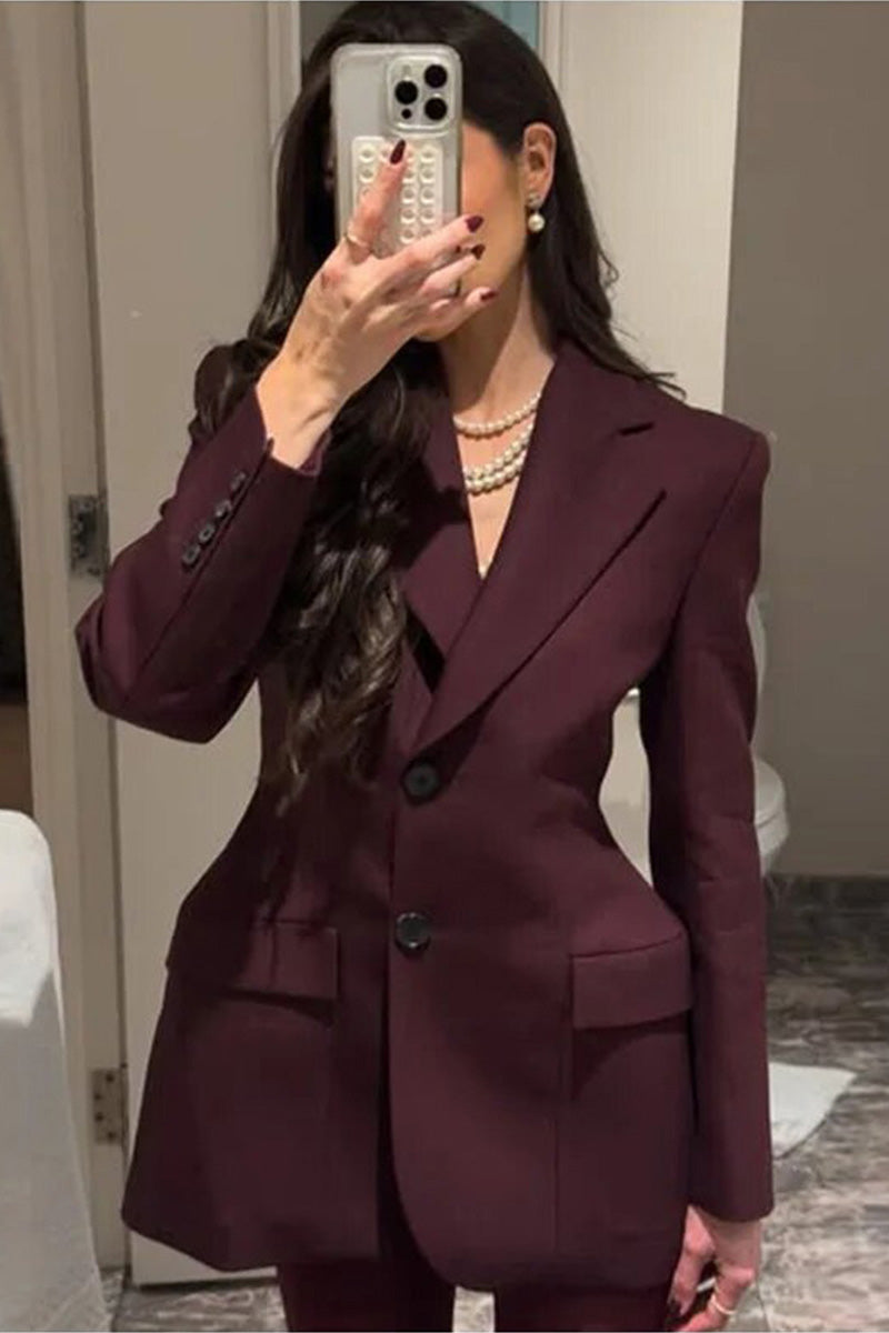 Modern V-Neck Cinched Spring Blazer