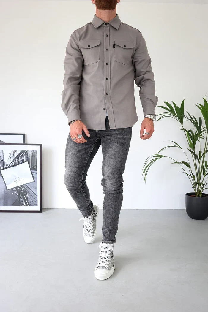 Shirt Jacket with Button Front