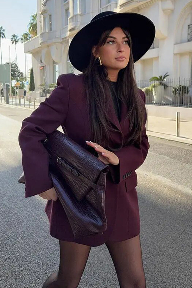 Modern V-Neck Cinched Spring Blazer