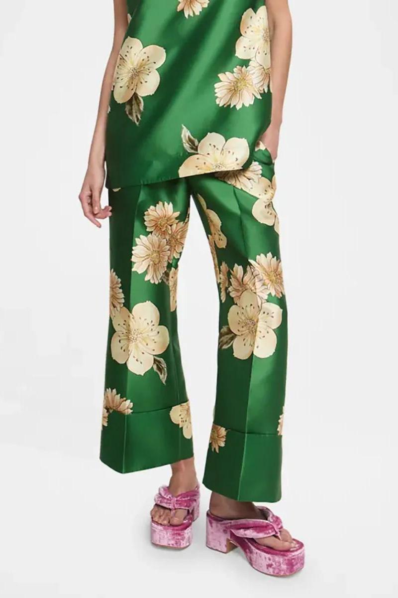 Sage Sleevele Trousers Set