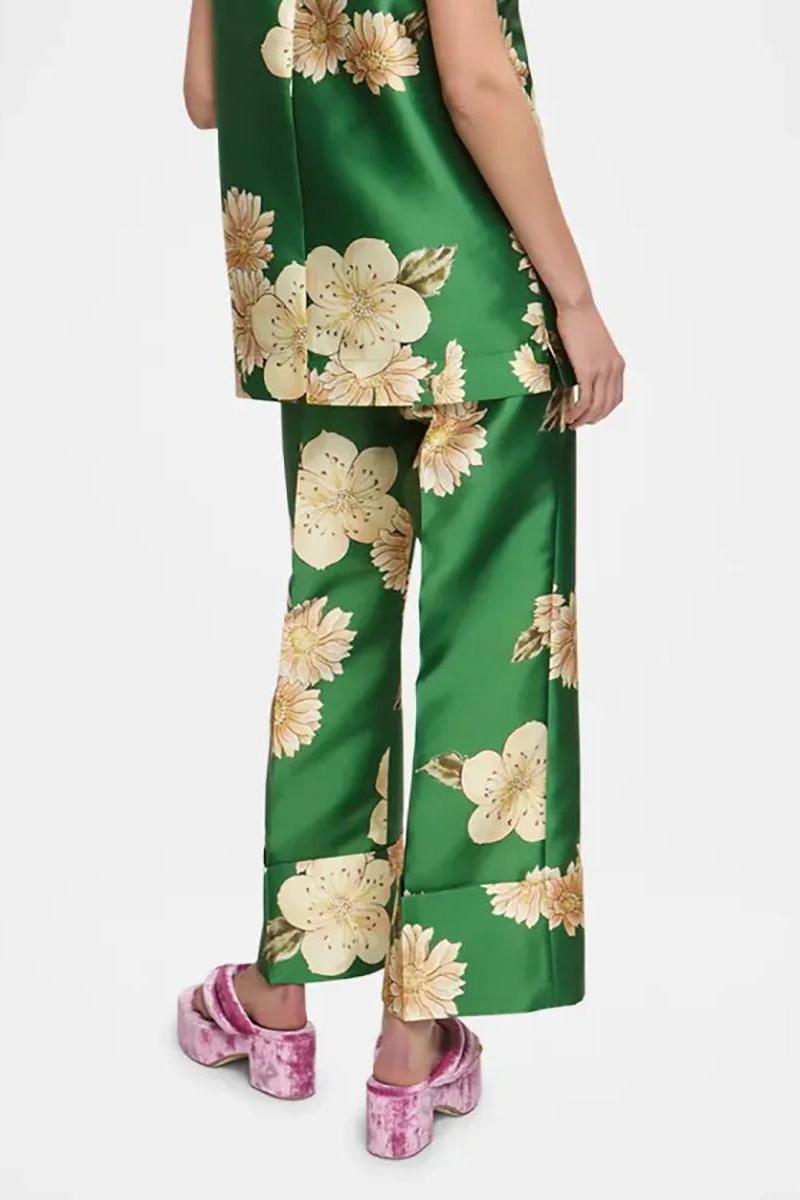 Sage Sleevele Trousers Set