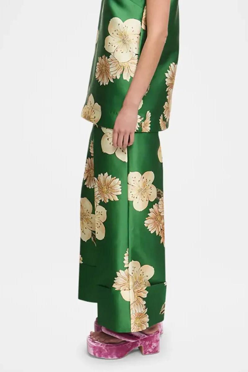 Sage Sleevele Trousers Set