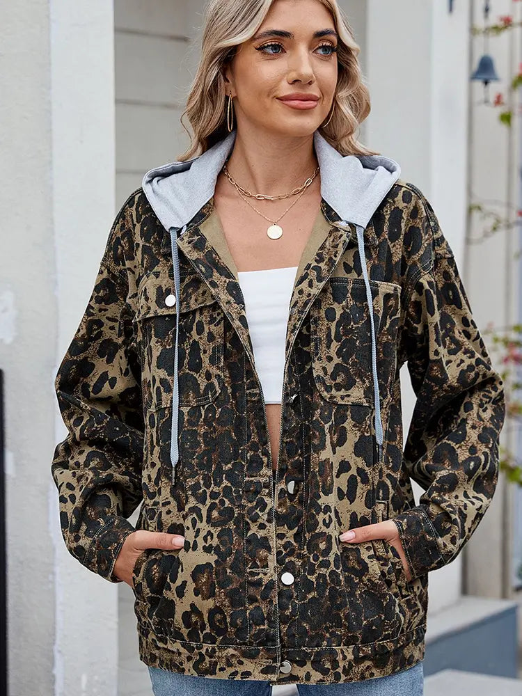 Vintage Denim Jacket with Hood