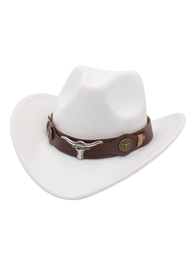 Modern Western Bull Head Deco Cowboy Cowgirl Hat