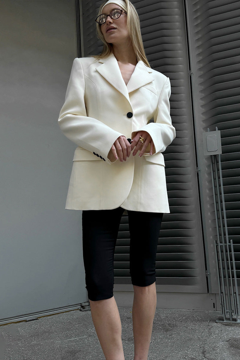 Modern V-Neck Cinched Spring Blazer