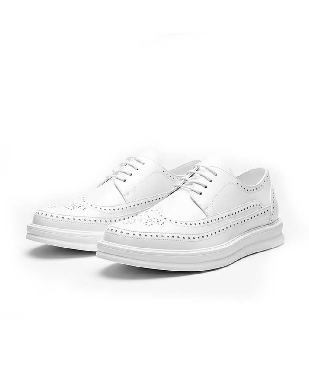 Leather Brogue Shoes with All-Day Comfort
