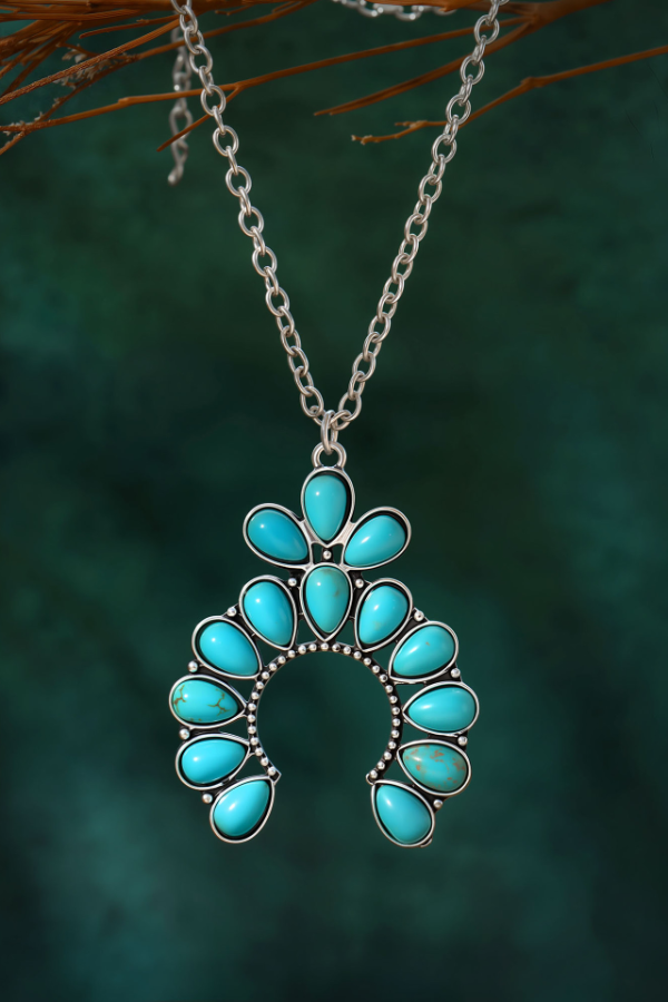 Statement Women's Western Retro Turquoise Necklace