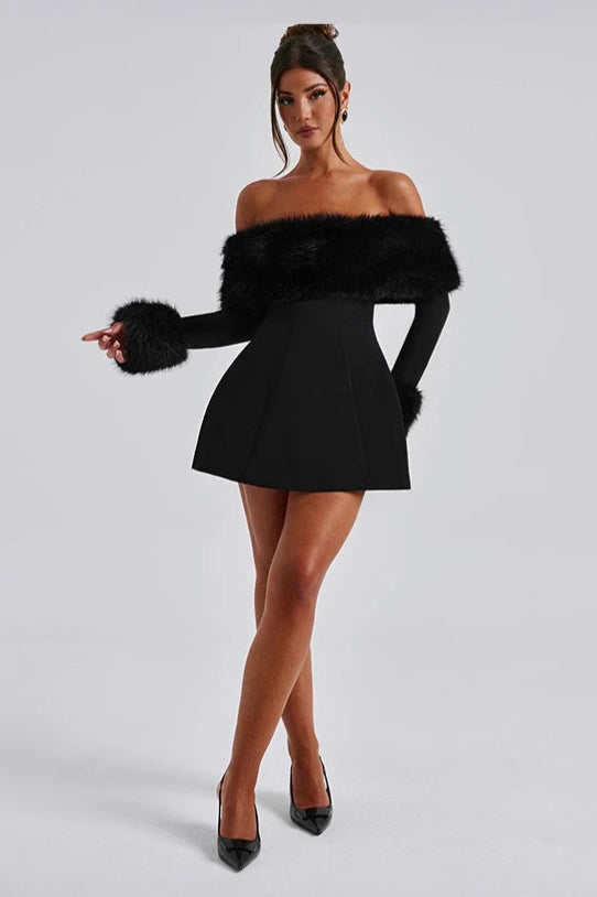 One-shoulder Slim Sexy Mini-Length Dress