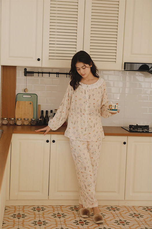 Bamboo Cotton Patterned Sleepwear Set