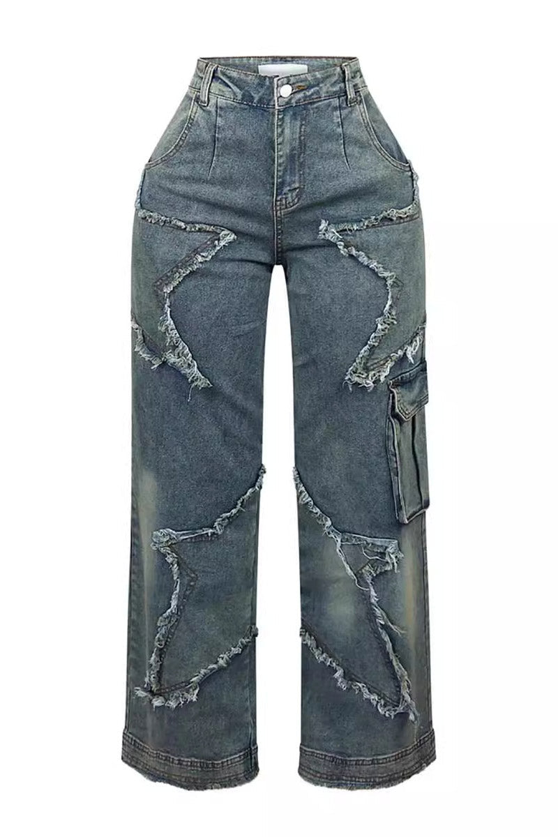 Star Tassel Fringe Wide-Leg Trousers
