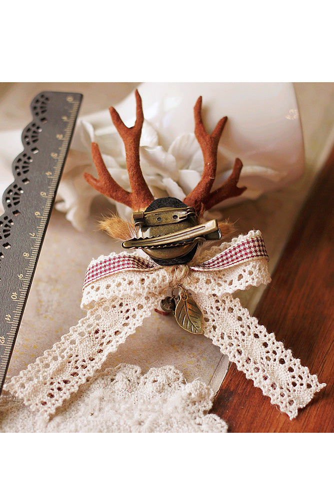 Handmade Christmas Reindeer Necklace