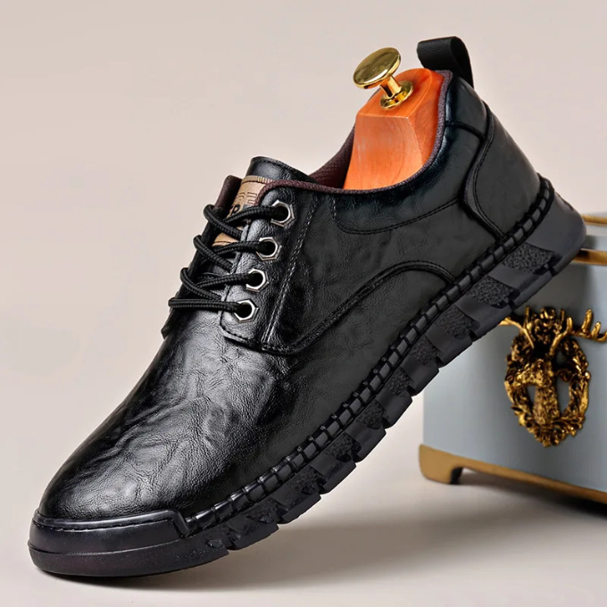 Smooth Full-Grain Leather Shoes with All-Day Comfort