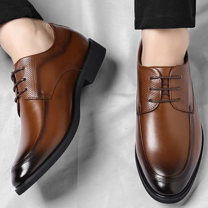 Polished Leather Shoes with All-Day Comfort