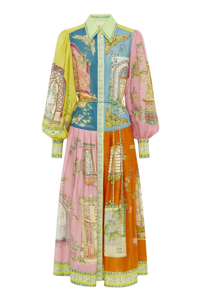 Modern Serene Graffiti Window Dress