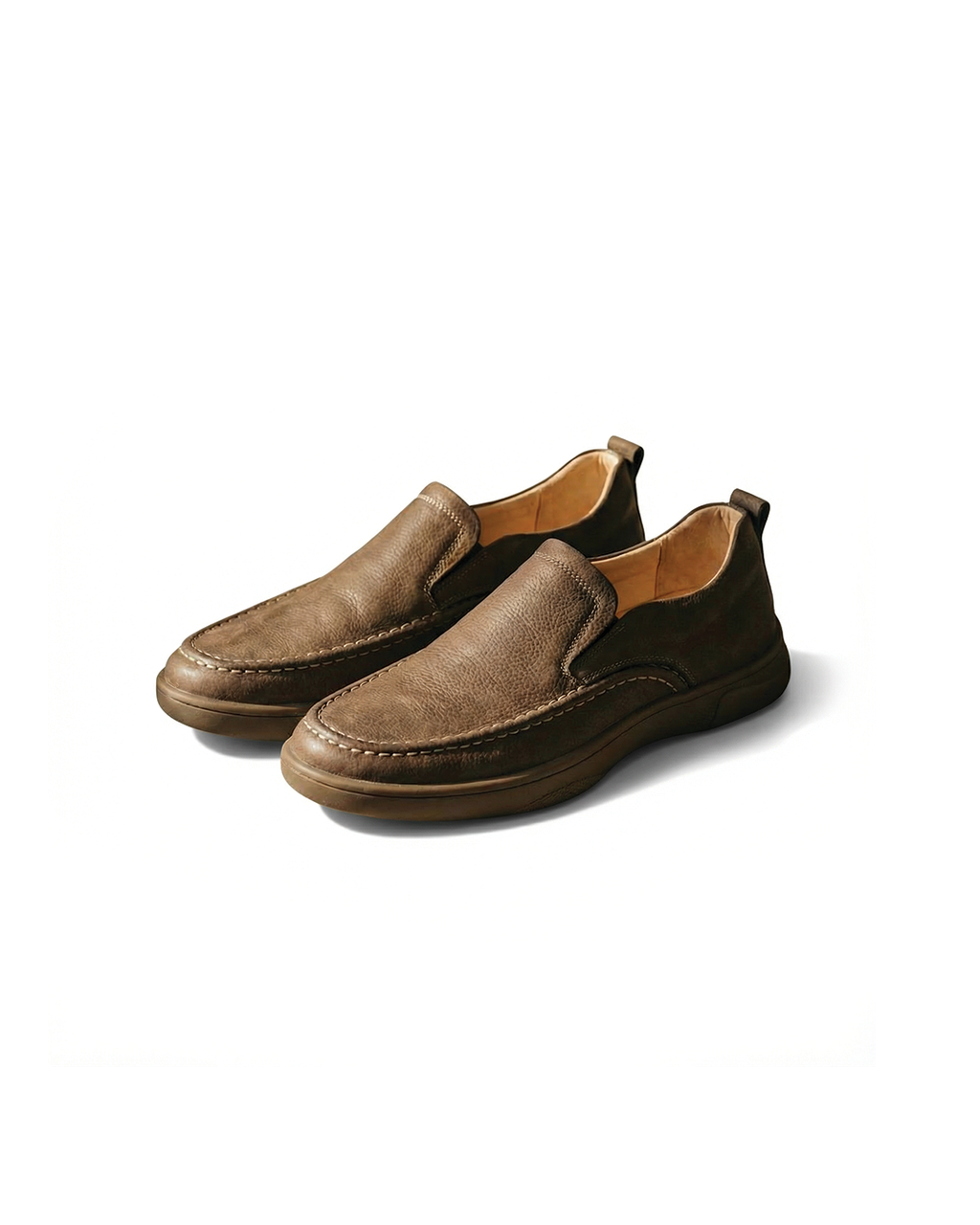 Cowhide Leather Loafers with Broken-In Comfort