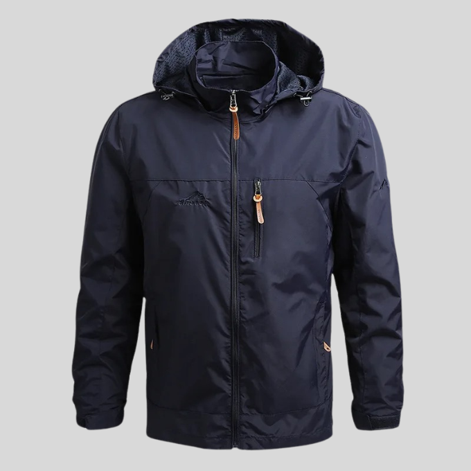 Water-Resistant Jacket with Zip Front