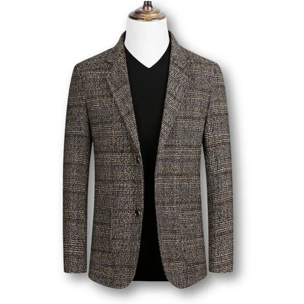 Classic Blazer with Textured Knit