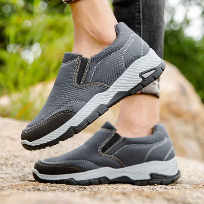 Slip-On Shoes with Contrast Stitching