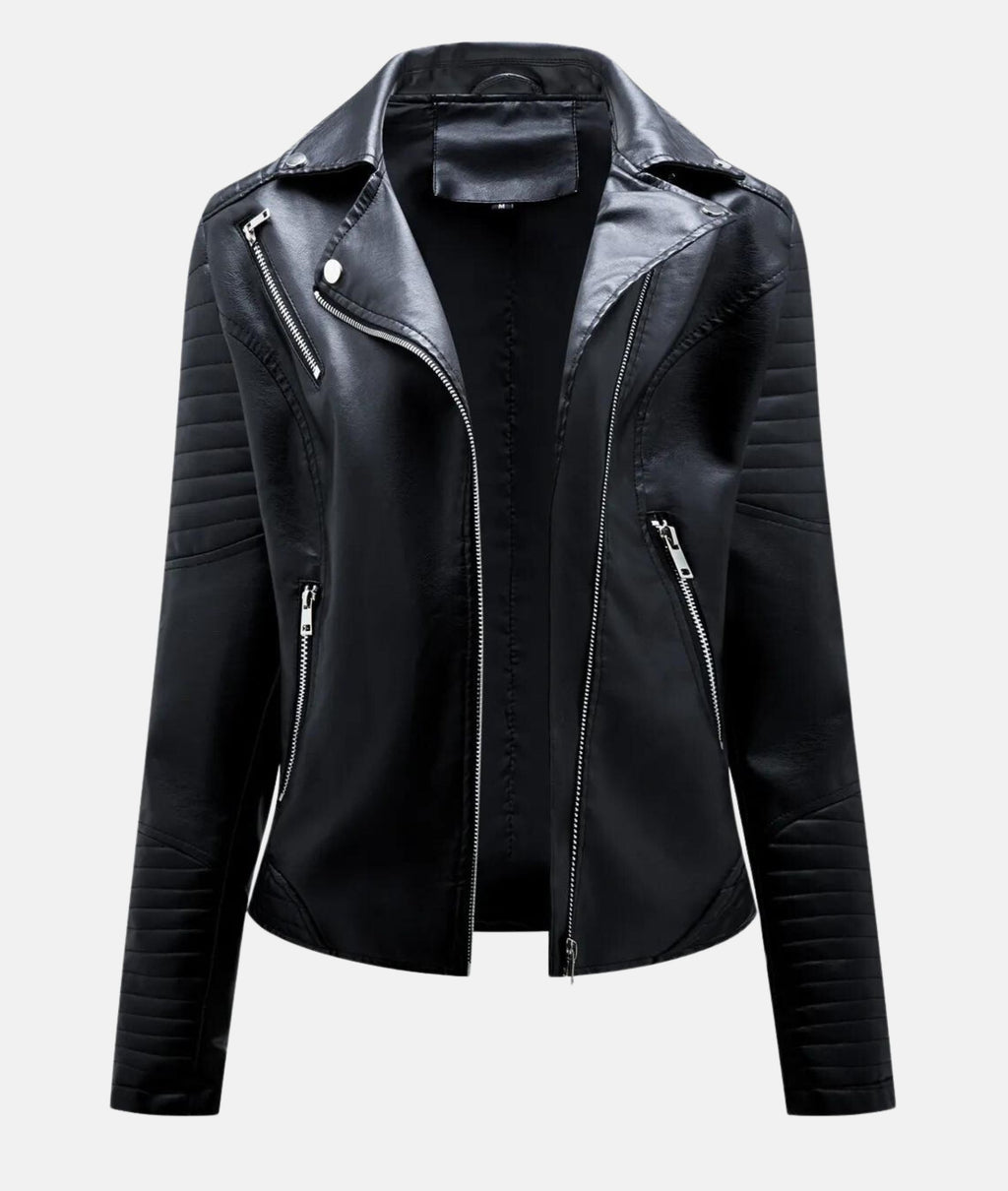 Leather Biker Jacket without a Hood